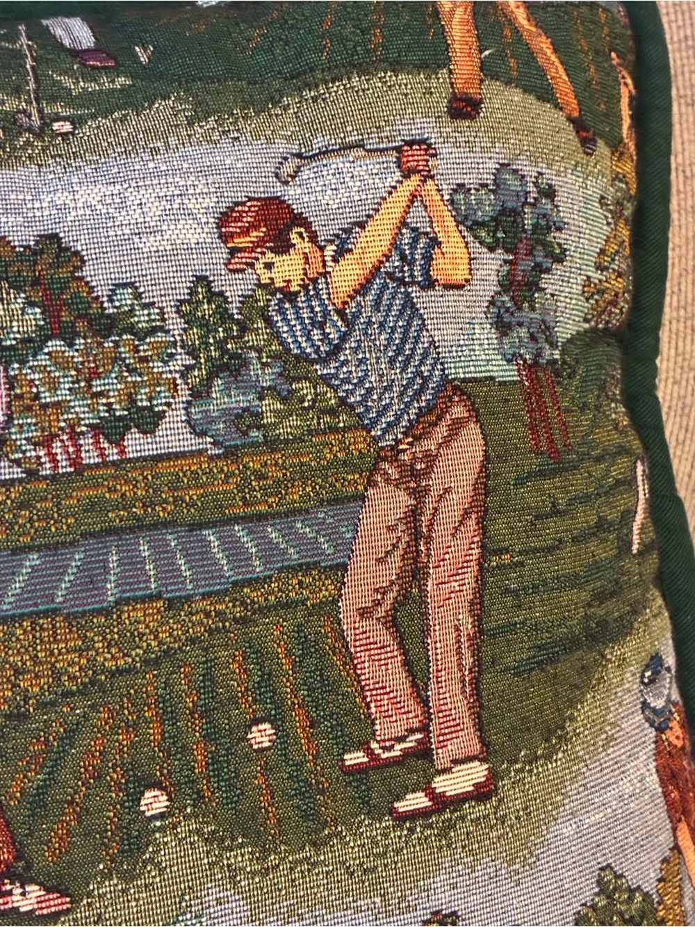 tapestry golf throw pillow by fairway collections 17x17